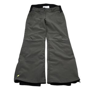 Polar Edge Ski Pants Womens S Gray Fleece Lined Flat Front Mid Rise With Pockets